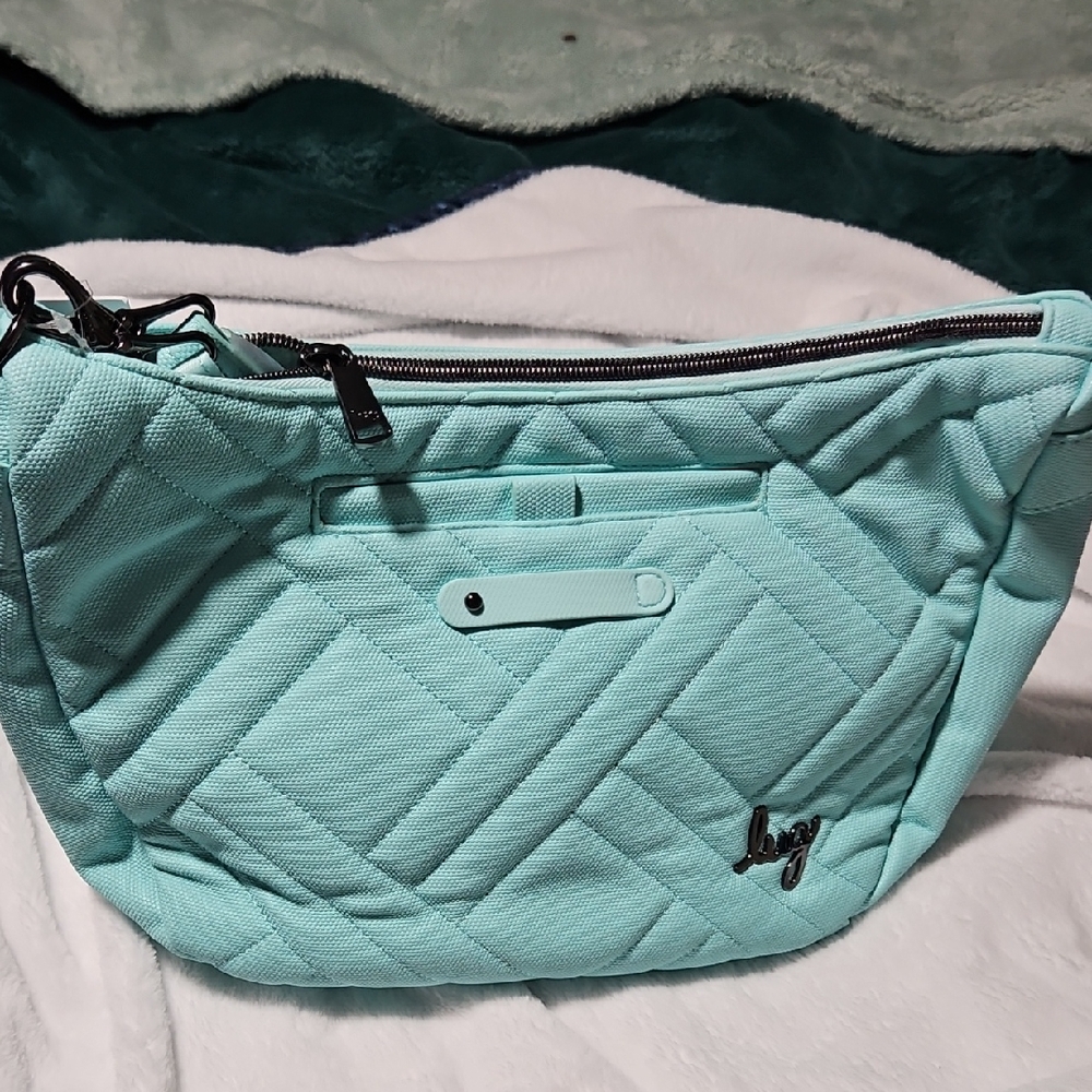 Lug Quilted Harmony Minty Green Crossbody Bag. NWT
